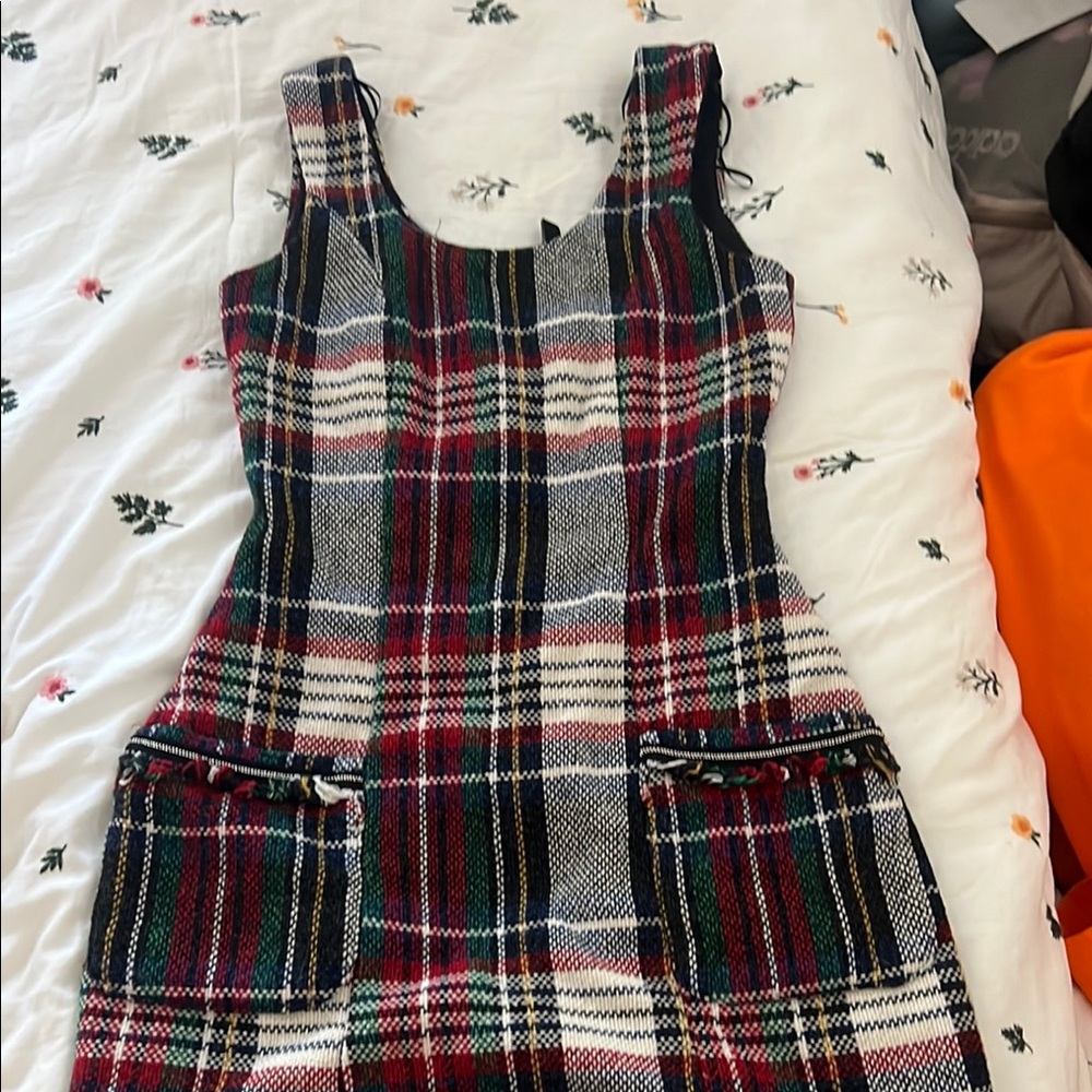 Zara Plaid Sleeveless Dress